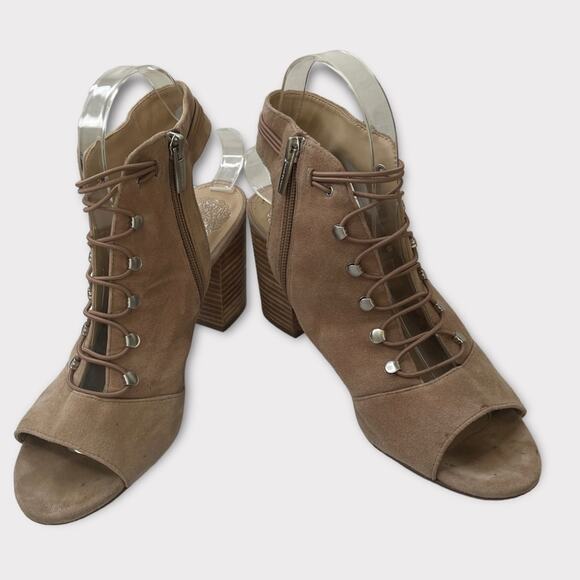 Vince Camuto Blumah Suede Block Heel Booties | 7.5 - Picture 2 of 6